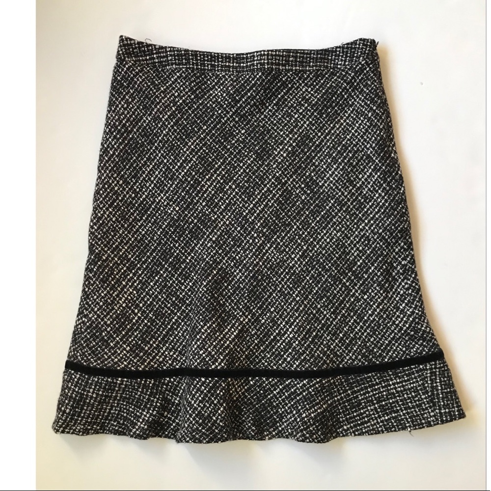 Gap Women’s Black Wool Blend Tweed Skirt Size 10